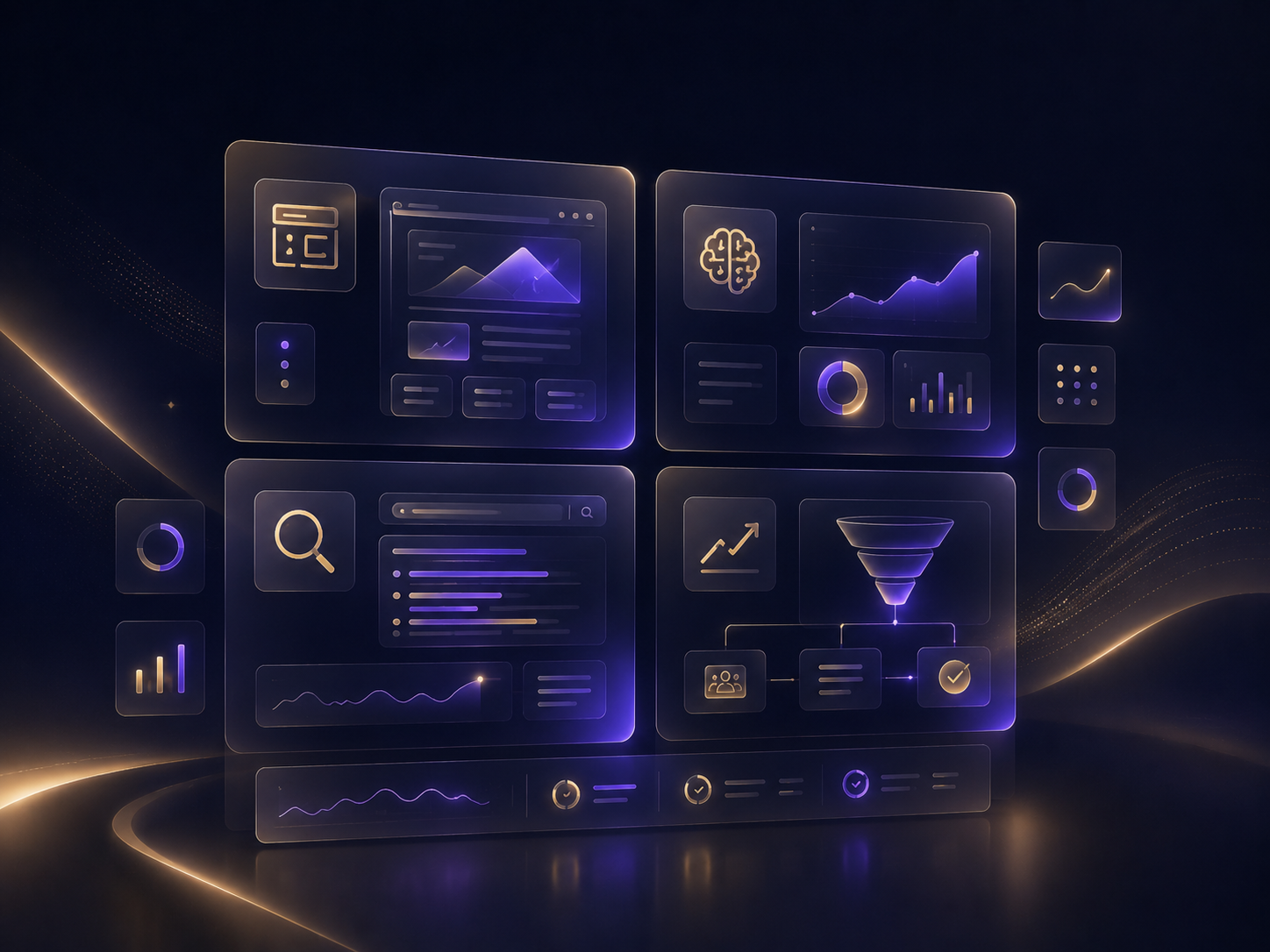 Premium AI website dashboard visual